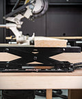 Adjustable Miter Saw Roller Stand With 140 Lb Capacity Height From 2 In To 6.3 In Ball Bearing Rollers holding wood block