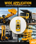 Sturdy Waterproof Industrial Crane Pushbutton Switch Control Box With Three Button Operation For Electric Hoist Lift And Automation Robots Durable Metal Housing shown in industrial applications.