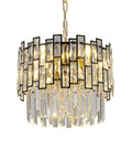 Modern Crystal Chandelier With Metal Frame And K9 Crystals, Round Luxury Hanging Ceiling Light, 6 Light Pendant Fixture