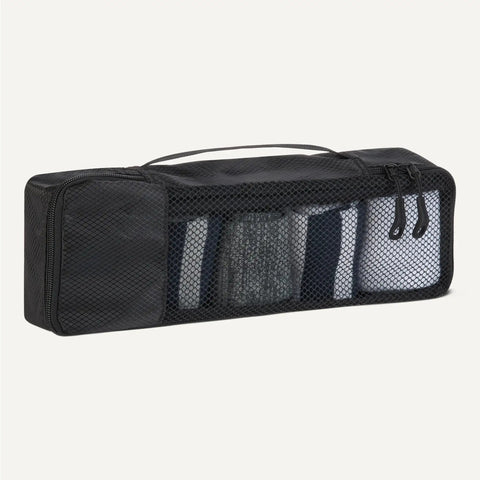 Go To Travel Packing Cubes Set Four Piece With Mesh Top Luggage Organizer Double Zipper Space Saving Slim Design For Suitcases Backpacks And Carry Ons