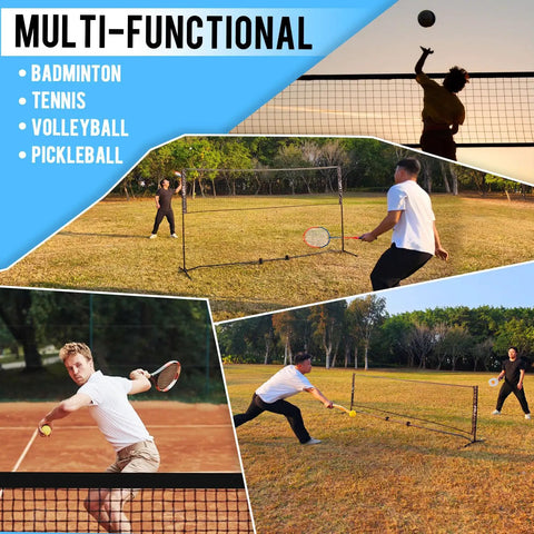 10 Ft Portable Badminton And Pickleball Net With Grab And Go Carry Bag For Indoor And Outdoor Use, Height Adjustable setup