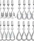 16 Pack Tablecloth Weights With Crystal Teardrop Pendants And Metal Clip Clamps For Glass Table Cover Hangers Perfect For Outdoor Picnics