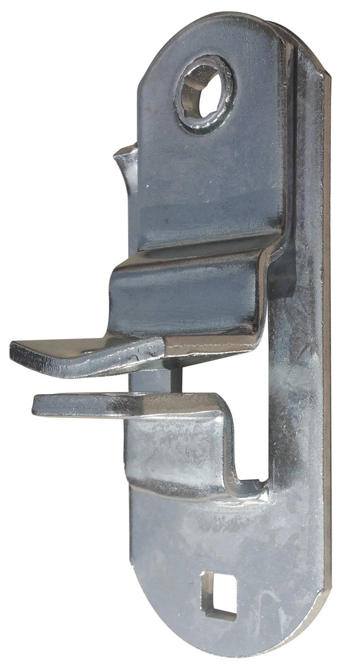 Side view of Trailer Door And Ramp Locking Hasp With 4 Inch Mounting Cam Lock Latch Keeper Zinc Plated Steel For Superior Strength