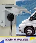 Lockable Weatherproof NEMA 14 50R Outdoor RV Power Outlet Box For RVs Campers EVs And Generators Enclosed Receptacle
