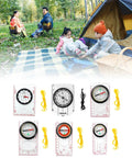 Map Reading Compass With Ruler For Backpacking And Camping, Lightweight Acrylic Navigation Tool For Hiking And Orienteering shown on a blanket