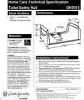 Technical specifications for Glacier White Toilet Grab Bar For Safety And Independence, Senior Bathroom Rails That Hold Up To 250 Lbs, Easy Install.