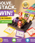 Laser Maze Reasoning Game For Kids Aged 8 To 13, Totally Hands On STEM Toy With Optics, Mirrors And Light Paths, Build Refraction Skills And Boost Spatial Imagination, Classic Edition For Curious Boys. Game board with puzzle cards and cubes