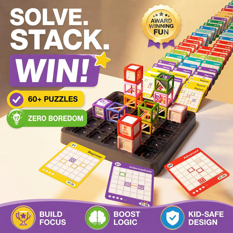 Laser Maze Reasoning Game For Kids Aged 8 To 13, Totally Hands On STEM Toy With Optics, Mirrors And Light Paths, Build Refraction Skills And Boost Spatial Imagination, Classic Edition For Curious Boys. Game board with puzzle cards and cubes