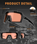 Badass Photochromic Safety Glasses with No Cap Impact Resistance for Cycling and Motorcycle Riding Featuring Rustproof Frames and Lightweight ANSI Z87 Approved Gear That Slaps for Worksite or Outdoor Adventures, showing adjustable nose pad and foam padding.