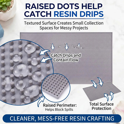 Heavy Duty Silicone Craft Mat And Resin Collector Pad With Legit Extra Large Workspace For Epoxy Pouring Jewelry Making Electronics Repair Plus Solid Project Organizing