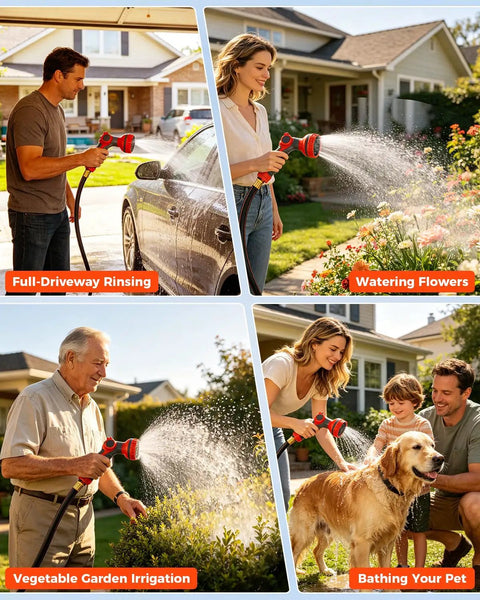 Beefed Up Heavy Duty Wall Mount Retractable Garden Hose Reel With Ninety Foot Reach in various outdoor uses