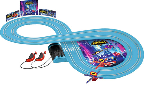 Batwheels Action Packed Slot Car Race Track With Spinners Includes Bam And RedBird Cars Battery Powered Beginner Racing Set