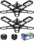 Crazy Bright 180W LED Garage Light With 10 Plus 1 Foldable Panels Delivering 36,000 Lumens E26 E27 Base 6000K Cool White