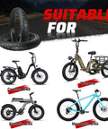 Fat Bike Tire 26x4.0 Inch Heavy-Duty Anti-Slip All-Terrain Replacement for E-Bike and Trike Foldable With Inner Tube 2 Pack Black, for cruiser bike and tricycle