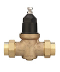 NR3XL 1 Inch Pressure Reducing Valve With Double Union FNPT Connection, Cartridge-Loaded Design, Handy Potable Water Regulator For Easy Repairs And Flexible Tailpieces Like Threaded, PEX, Copper Sweat, CPVC, bronze body front view