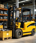 Heavy Duty Electric Forklifts For Warehouses And Loading Docks No Sweat Lifting Design Built Tough For Long Hours With Zero Fuss Operation And Rock Solid Handling in an industrial warehouse.