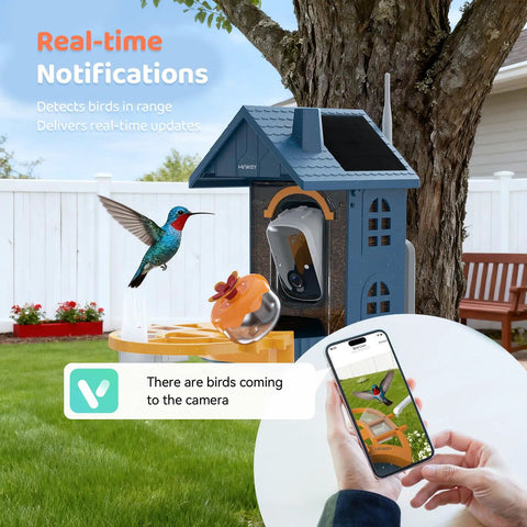 Dope Bird Feeder With Camera Outdoor Birdhouse AI Identifies 11000 Species 3K HD Quality and Arrival Alerts Solar Powered