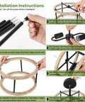 Installation guide for Industrial Farmhouse 2 Light Semi Flush Mount Ceiling Light Fixture With Rustic Wood And Black Metal.