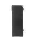 Side view of Modern Black Powder Coated Large Wall Mount Mailbox Made From Heavy Gauge American Aluminum Rust Proof And Designed And Made In North America