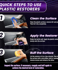 Instructions to use Car Plastic Restorer With Ceramic Coating For Black Trim Quick Revival For Faded Rubber And Vinyl Buff To Shine Restores Flexibility And UV Protection Long Lasting Gloss Easy Apply 5oz 150ml
