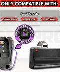 Garage Door Opener Remote Replacement For 371LM Purple Button Security Plus 315 MHz Fits 2005 To 2011 Purple Learn Button