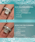 Ultra Concentrated Ultrasonic Jewelry Cleaner Solution For Home Use Delivers Killer Deep Clean For Rings Watches Glasses Earrings Coins Works With Diamond Gold Silver 1 Quart Mix With Water shown cleaning a diamond ring