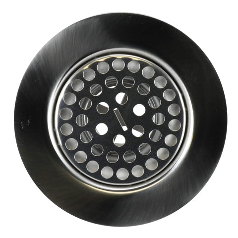 Flat Top Shower Drain Strainer For Mobile Homes And RVs Chrome Finish 4 And A Half Inch Outer Flange Durable Metal Construction Keeps Bathroom Drains Flowing And Debris Free