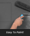 Rock Solid 12 x 12 Inches White Galvanized Steel Access Panel For Drywall being painted with a roller for easy touch-up.