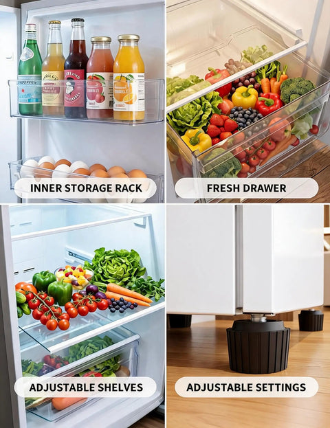 Space Saving 11 Cu Ft Convertible Upright Freezer Plays Nice As A Garage Ready Refrigerator With Freezer interior storage showcasing adjustable shelves and fresh drawer.