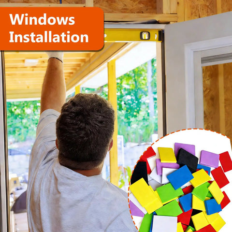 Slick Heavy Duty Foam Shims To Square Up Crooked Walls Quick, high density wall flattening kit for window installation.