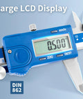 Left-Handed Digital Caliper With Large LCD Screen, Stainless Steel Body, Dual Reading In Inches And Millimeters, Measuring Range 0 to 12 Inches and 0 to 300 Millimeters