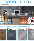 Eight Pack 1/4-20 Furniture Levelers with Teflon Glides showing easy movement and scratch protection on smooth floors.