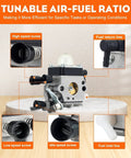 Stihl Trimmer Carburetor Replacement Kit Fits Fs45 Fs38 Fs55R Fs46C Fs45C Fs55C Fs45L And More For Weedeater Tools image front view