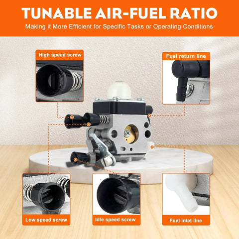 Stihl Trimmer Carburetor Replacement Kit Fits Fs45 Fs38 Fs55R Fs46C Fs45C Fs55C Fs45L And More For Weedeater Tools image front view