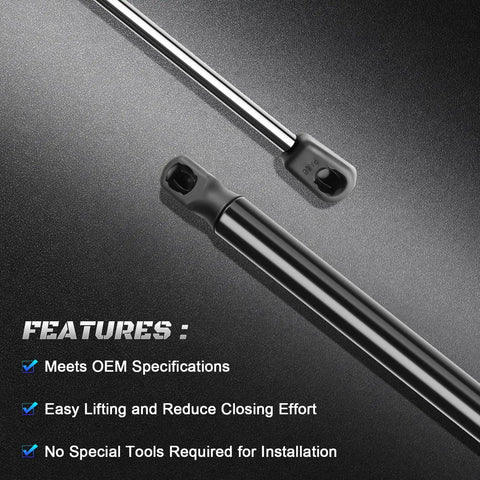 Close-up of Rear Hatch Strut Lift Supports For Hyundai Santa Fe 2013 2014 Gas Spring Liftgate Replacement Shock Upgrade