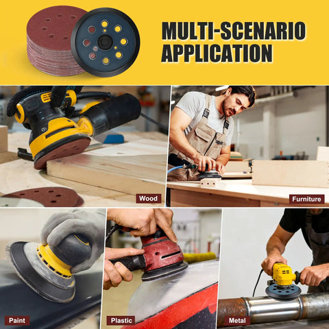 5 Inch 8 Hole Orbital Sander Pad Replacement Kit For DeWalt DW420 DW421 DW422 DW423 DW426 And Makita BO5010 BO5030K BO5031K BO5041