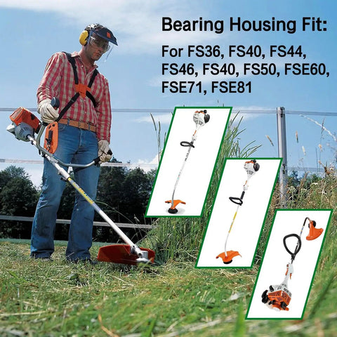 Stihl Bearing Housing For FS38 FS40 FS45 Trimmer 4144-640-5900 41446405900 Replacement Part 1 Pack Black Durable Easy Install Direct Fit DIY Friendly For Weedeater Lawn Tools on trimmer