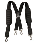 Air Channel Molded Suspenders With Spring Hooks For Tool Belts, thick foam pads, adjustable, Duratek nylon, Contractor Pro