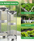 Metal Worm Compost Bin Set For Outdoor Gardens And Kitchen Waste Recycling Durable Two Piece Outdoor Bin With Perforated Sides