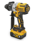 Heavy And Dependable 20V Max Lithium Ion Brushless Hammer Drill Kit With Kickass Performance and Smooth Three Speed Options showing half inch ratcheting metal chuck.