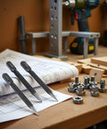 Tough As Nails 3 Piece High Carbon Steel Center Punch Set Delivers Pinpoint Marks On Metal Wood And Alloy Steel For Any Drilling Project on workspace