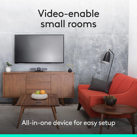 4K Video Conference Camera Rig With Three Built In Mics And 120 Degree Lens For Small Meeting Rooms Smooth Plug And Play Design Delivers Killer Clarity And Room Ready Audio Visual Gear Always On Call Black in modern room setup.