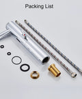 Touchless Bathroom Sink Faucet With Infrared Sensor And Temperature Control Hands Free Tall Body For Commercial Brass Use Adjustable Cold And Hot Water One Hole Single Handle Basin Vessel Auto Water Mixer Chrome Finish parts