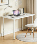 Heavy Duty Adjustable Table Legs 24 To 40 Inch Metal Base With Twist Adjust Leveling Pads Set Of 4 Crisp White Look in modern desk setup.