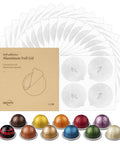 Aluminum Foil Lids for Reusable Coffee Pods, 62mm Seals for Nespresso VertuoLine Vertuo Compatible with colored pods
