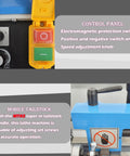 Control panel and mobile tailstock of Heavy Duty 7X14 Inch Mini Metal Lathe With Variable Speed Control And Brushless Motor.