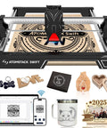Swift Laser Engraver For Beginners, The Go-To 7000mW High Power Laser Cutter, shown with DIY wood and metal projects.