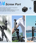 Osmo Pocket 3 Handheld Stabilizer Grip Case and Storage Set for Vlog Creators shown with mounted accessories and use examples.