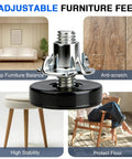 16 Pack Adjustable Furniture Levelers Heavy Duty Leveling Feet for Table Desk Chair Cabinet Dresser Outdoor Patio