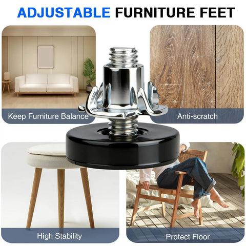 16 Pack Adjustable Furniture Levelers Heavy Duty Leveling Feet for Table Desk Chair Cabinet Dresser Outdoor Patio